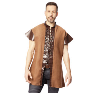 DISFRAZ CHALECO MEDIEVAL LARGO HOMBRE
