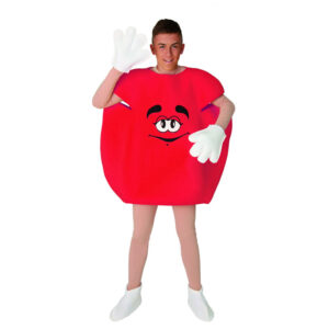 DISFRAZ DE DULCE ROJO M&M ADULTO
