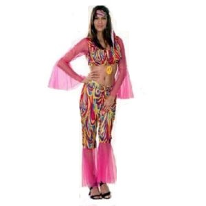DISFRAZ DE HIPPIE TOP MUJER