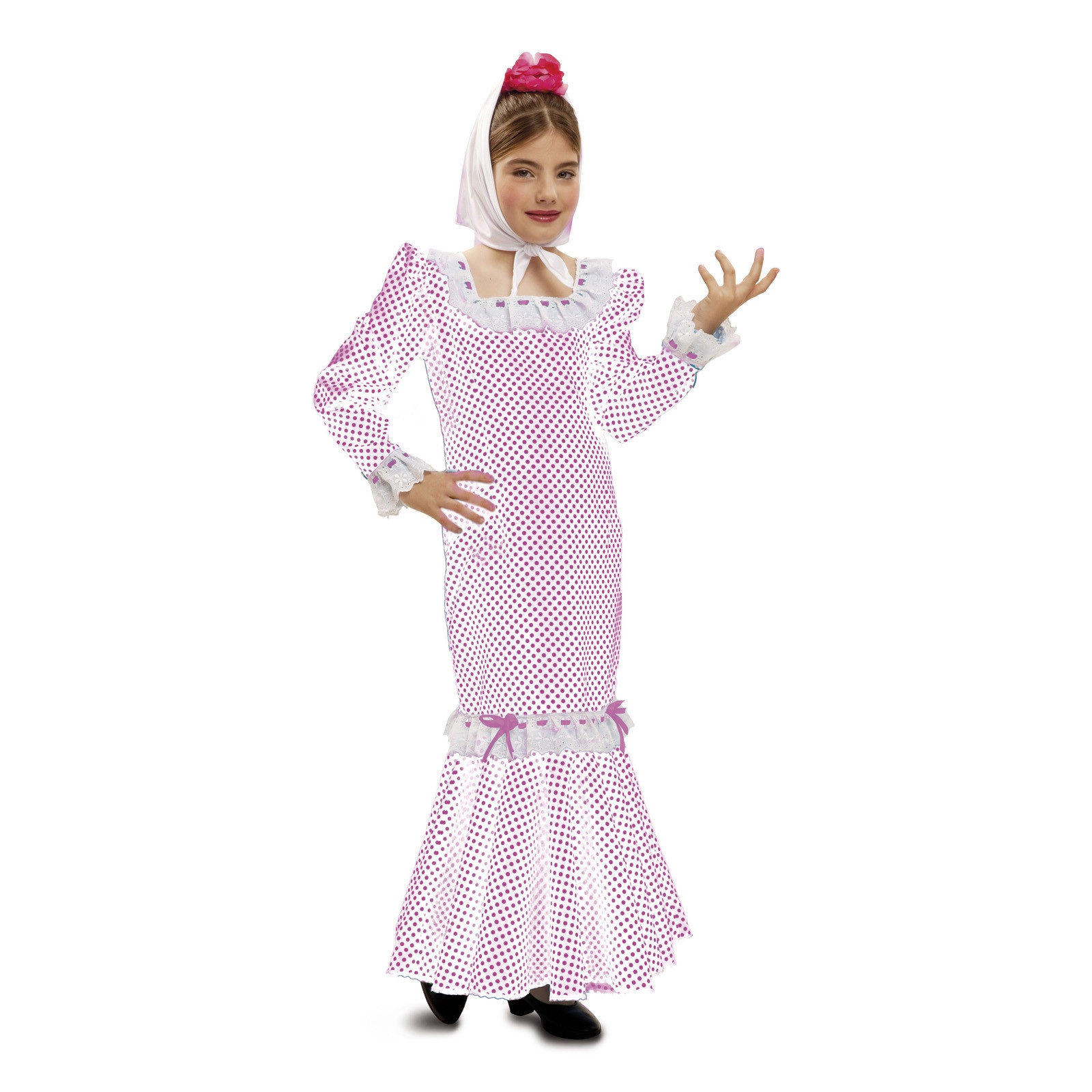 DISFRAZ DE MADRILEÑA BLANCO BEBE
