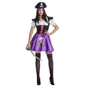 DISFRAZ PIRATA LILA MUJER
